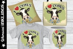 I Love Cows Sublimation Product Image 1