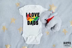 I love my dads svg design on a baby bodysuit