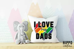 I love my dads svg design on a pillow