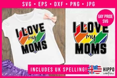 I love my moms svg design on a kids t-shirt
