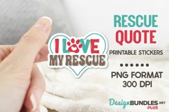 I Love My Rescue, Rescue Dog Sticker, Rescue Cat Sticker Product Image 1