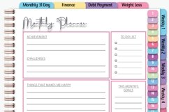 Monthly , Finance,Weight,Digital Planner Product Image 3