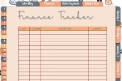 Monthly , Finance,Weight,Digital Planner Product Image 12