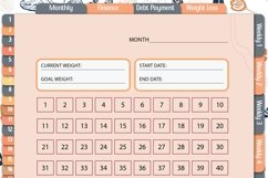 Monthly , Finance,Weight,Digital Planner Product Image 16