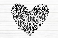 I love You more than stars Cutting file SVG DXF FCM Product Image 1