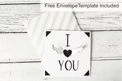 I Love You Valentine's Day Card with pop up wings Product Image 2