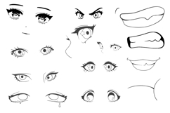 Procreate Anime Eyes Brushes Set Procreate Stamps Product Image 2