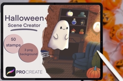 Halloween Scene Creator for Procreate 50 Stamps Product Image 1
