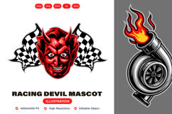 Racing Devil Mascot Product Image 1