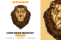 Lion Head Mascot Product Image 1