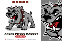 Angry Pitbull Mascot Product Image 1