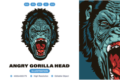 Angry Gorilla Head Product Image 1