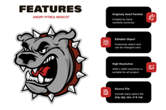 Angry Pitbull Mascot Product Image 2