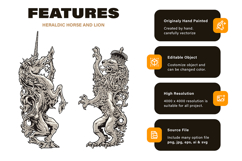Heraldic Horse and Lion Product Image 2