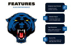 Black Panther Mascot Product Image 2