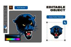 Black Panther Mascot Product Image 3