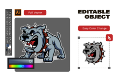 Angry Pitbull Mascot Product Image 3