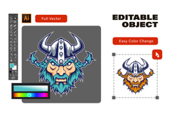 Viking Warrior Mascot Product Image 3