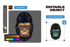 Angry Gorilla Head Product Image 3