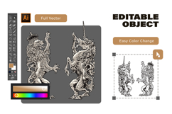 Heraldic Horse and Lion Product Image 3