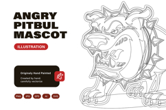 Angry Pitbull Mascot Product Image 4