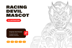 Racing Devil Mascot Product Image 4