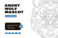 Angry Wolf Head Mascot Product Image 4