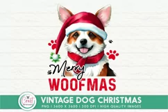 Christmas Dog Sublimation - Merry Woofmas PNG Sublimation Product Image 1