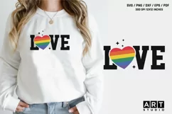 LGBTQ Pride SVG - Love LGBTQ svg - SVG Cut files Product Image 1