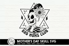 Bad Moms Club, Mothers day skull svg, happy mothers day svg Product Image 2