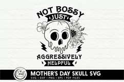 Mothers Day SVG, Mom Skull svg design, Flower T shirt design Product Image 2