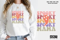 Spooky Mama | Halloween SVG | Pumpkin SVG Designs Product Image 1