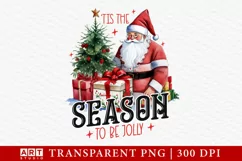 Holly Jolly Season Christmas PNG Sublimation | Christmas PNG Product Image 1