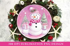 Christmas Ornaments PNG, Christmas Round Sign Sublimation Product Image 1