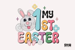 My 1st Easter PNG Sublimation | Retro Easter Sublimation Product Image 1