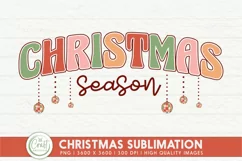 Retro Christmas Season Sublimation|Christmas PNG Sublimation Product Image 1