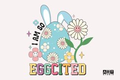 I Am So Eggcited Sublimation | Retro Easter Sublimation Product Image 1