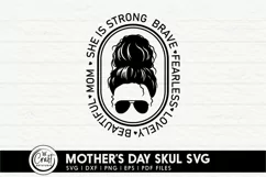 Mothers day skull svg - happy mothers day t shrit design Product Image 2