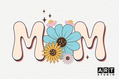 Retro Flower Mom PNG Sublimation Product Image 1