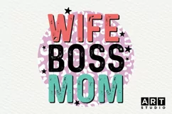 Wife Boss Mom Sublimation | Mothers Day PNG Sublimation Product Image 2