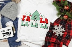 Retro Christmas sublimation, Fa la la christmas sublimation Product Image 2
