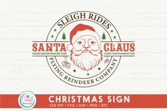 Vintage Christmas Santa Sign SVG | Christmas Sign SVG Design Product Image 1