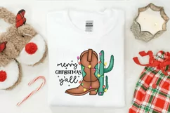 Merry Christmas Y'all PNG | Western Christmas Sublimation Product Image 2