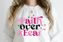 Faith Over Fear SVG, Breast Cancer SVG, Breast Cancer Month Product Image 2