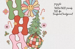 Retro Christmas Sublimation | HO HO HO Christmas PNG Design Product Image 2