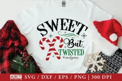 Sweet But Twisted SVG, Christmas SVG, Christmas Ornament SVG Product Image 1
