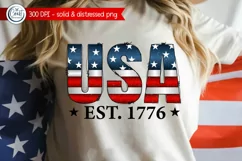 USA EST 1776 PNG, 4th Of July Sublimation Product Image 2