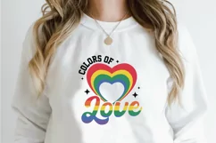 colors of love - lgbtq svg - pride month svg - Tshirt Design Product Image 2