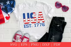 USA EST. 1776, 4th Of July SVG, American SVG Cut File Product Image 2