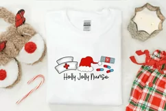 Holly Jolly Nurse PNG| Christmas Nurse Sublimation Design Product Image 2